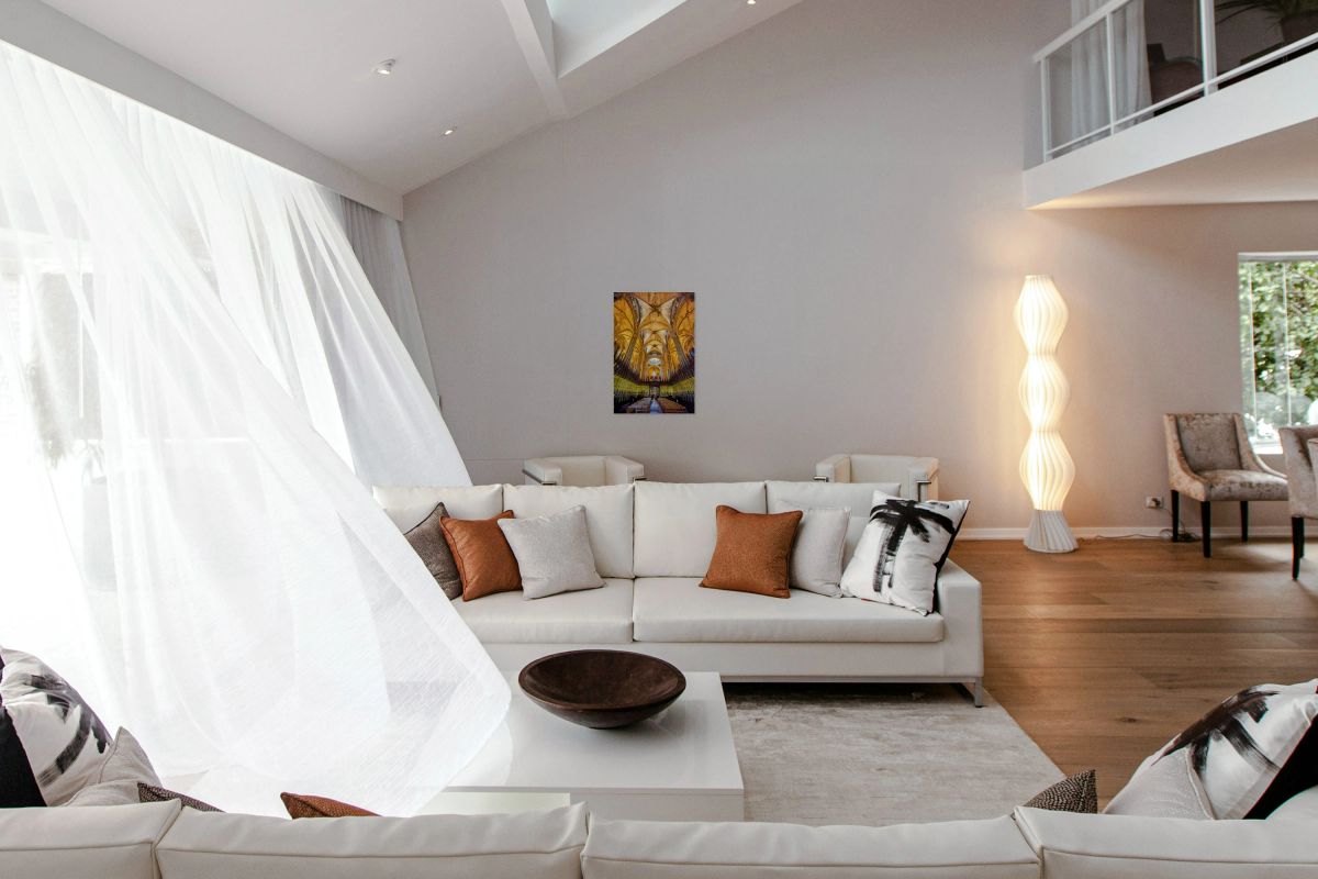 Visitors explore Barcelona Cathedral in Catalonia Spain