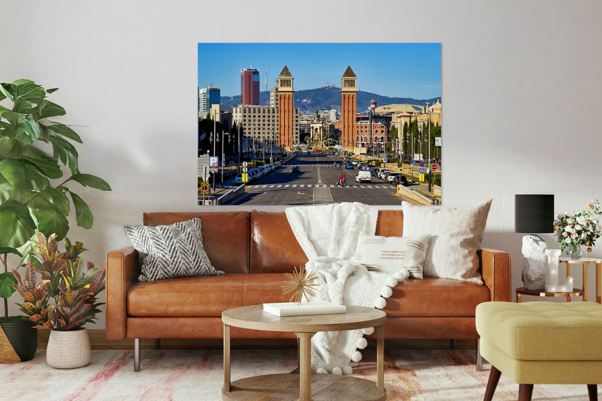 View of Plaza de Espana in Barcelona during the day