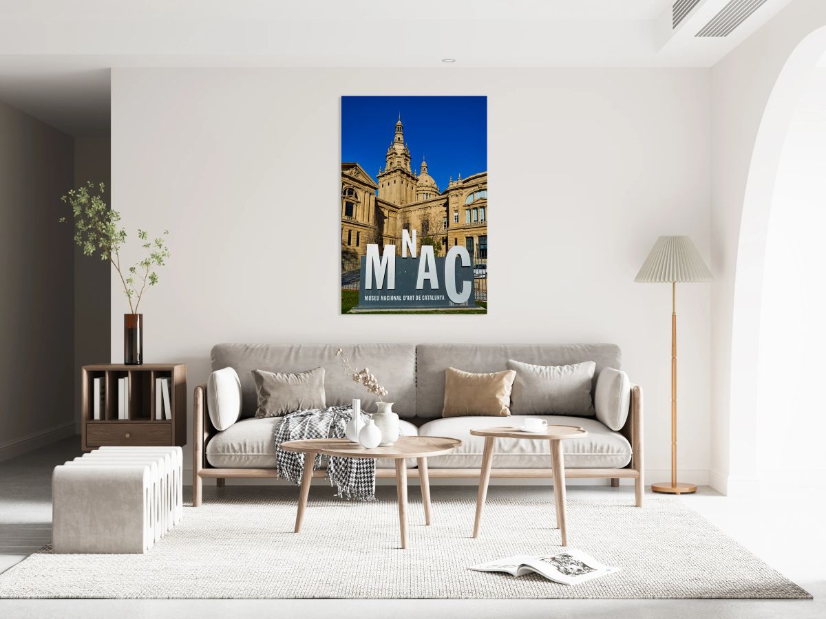 Museu Nacional dArt de Catalunya in Barcelona on a clear day