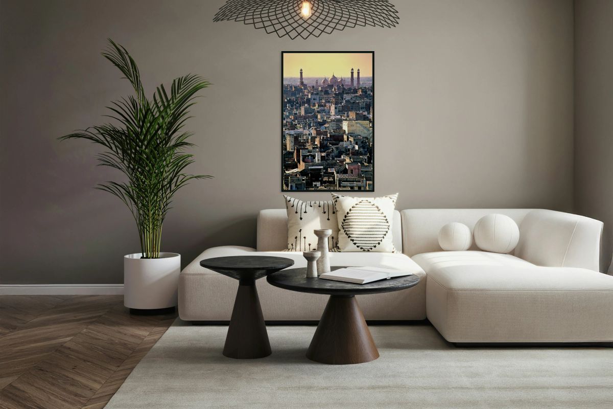 Elevated view of Lahore showcasing the cityscape at sunset