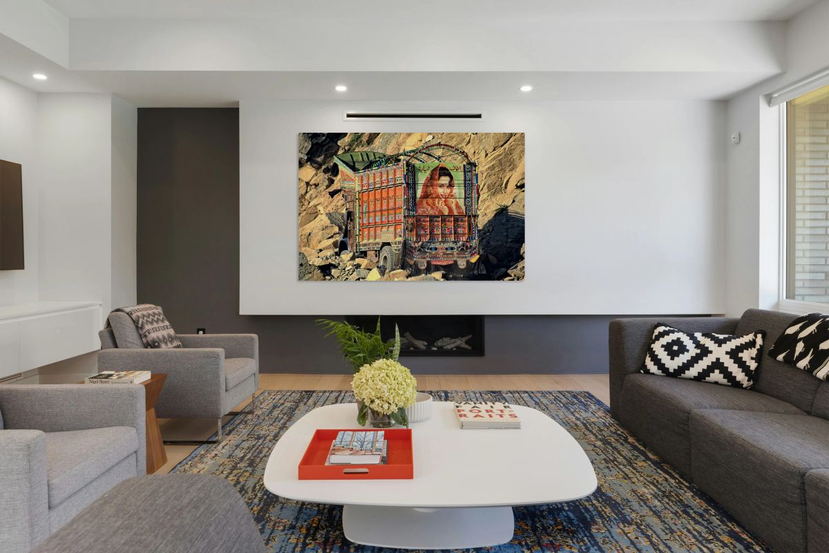 Trucks carrying goods to Shandur Pass in Pakistan