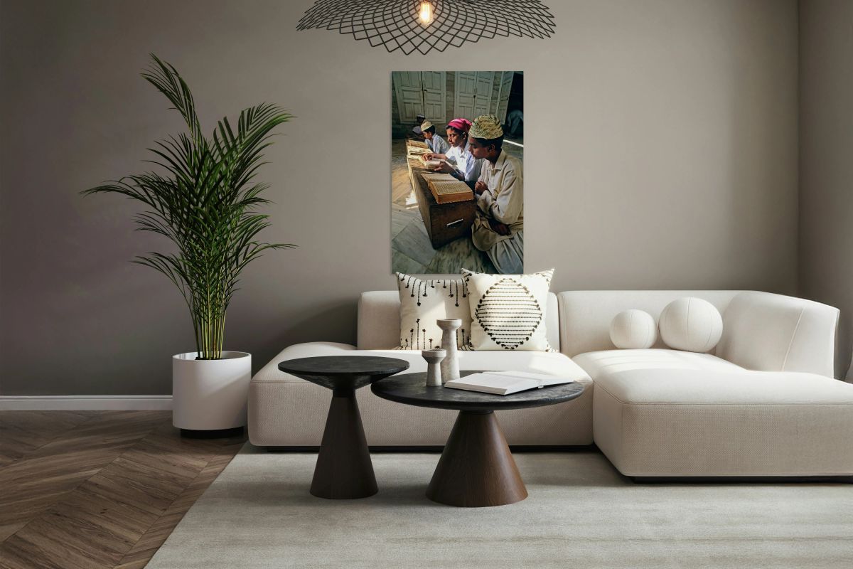 Students study in Quranic school madrasa in Pakistan