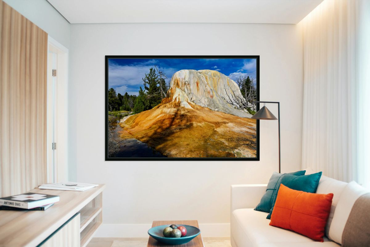 Yellowstone national park orange spring mound in usa