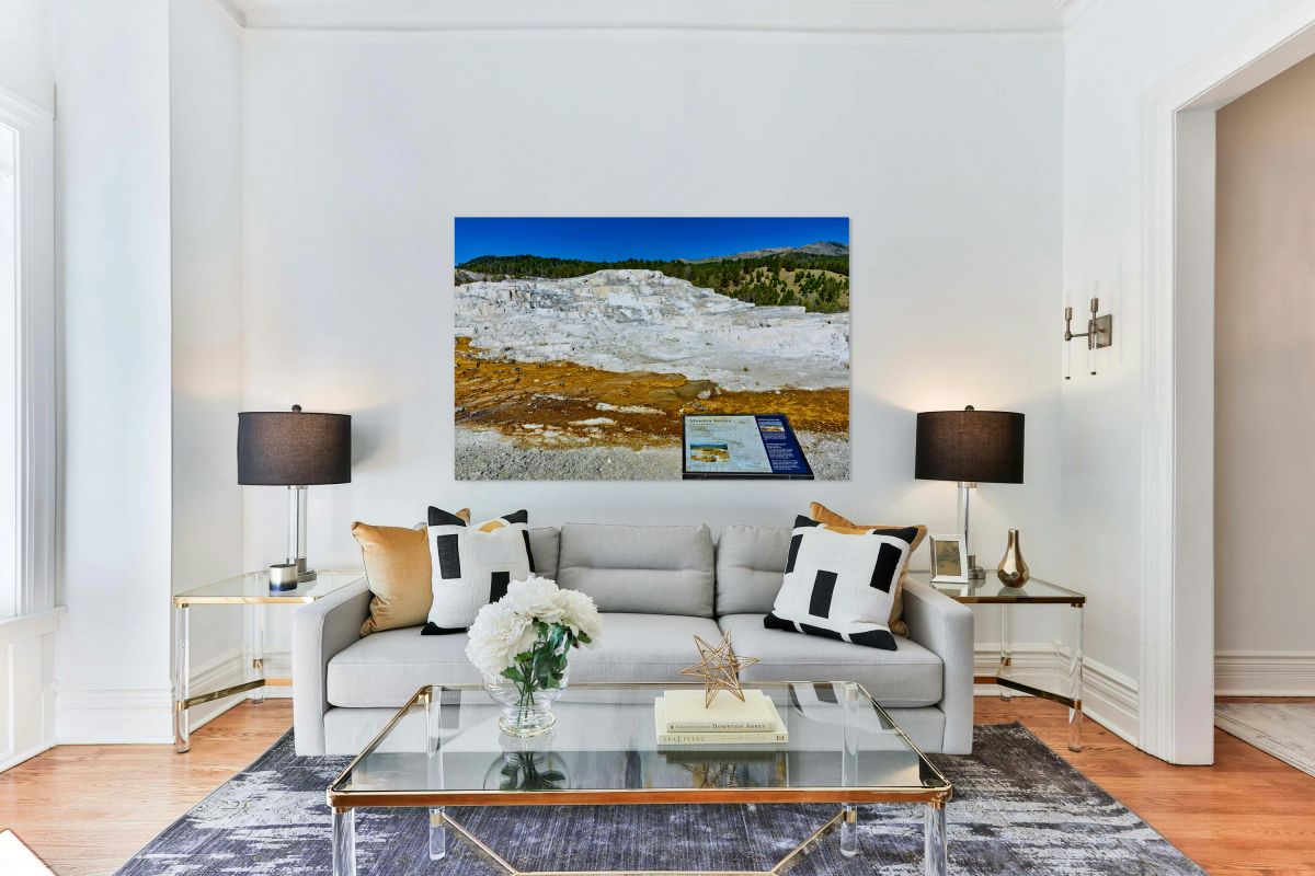 Explore minerva terrace in yellowstone national park