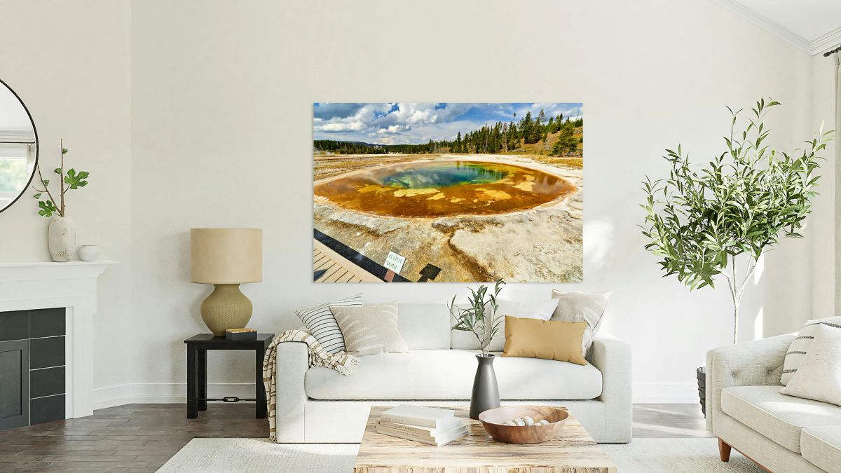 Bright colors in Beauty Pool at Yellowstone National Park