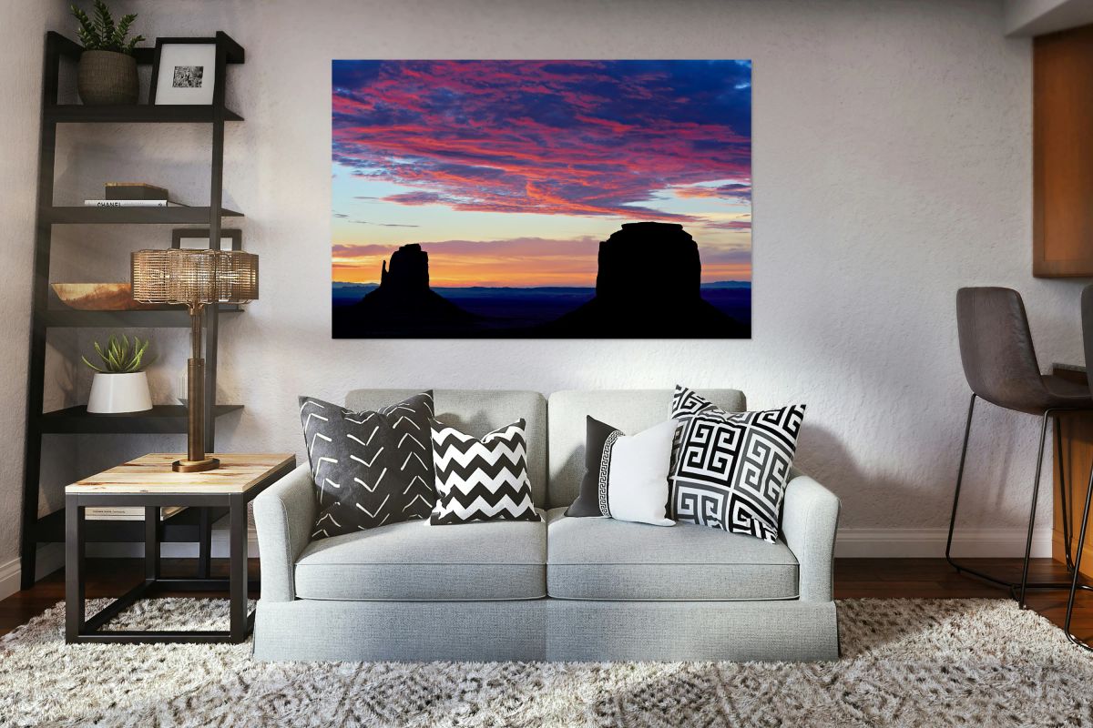 Sunset over Monument Valley near the Navajo Nation