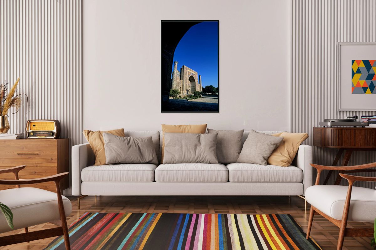 Exploring Khiva in Uzbekistan at a historic site