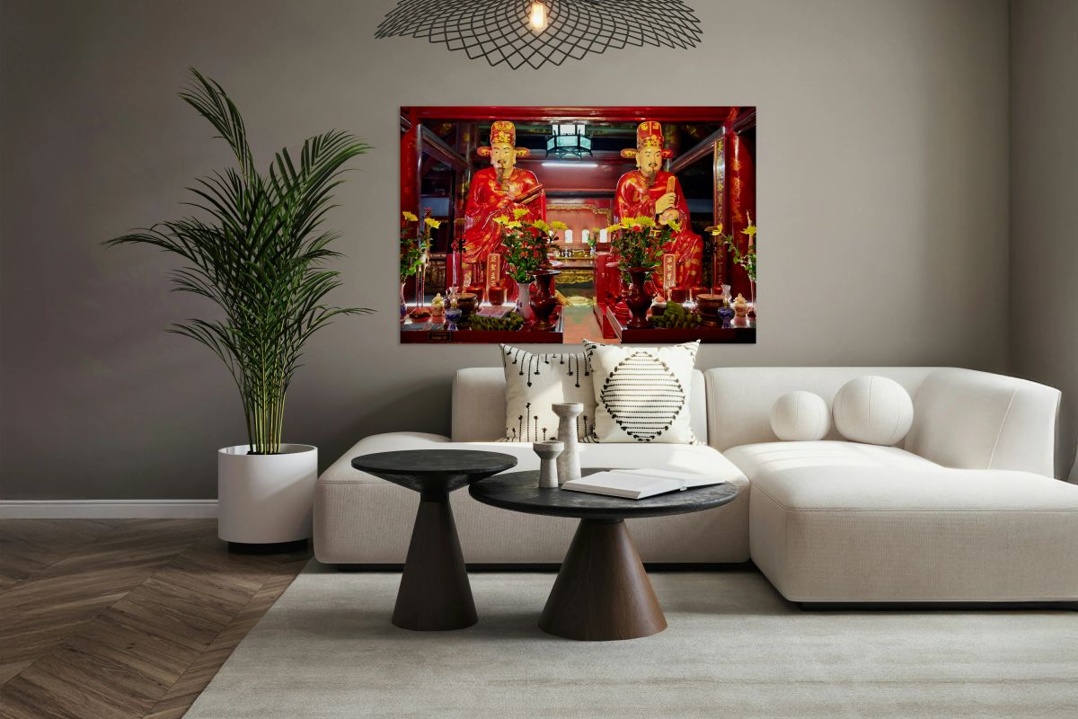 Statues in a temple in Hanoi Vietnam during daytime