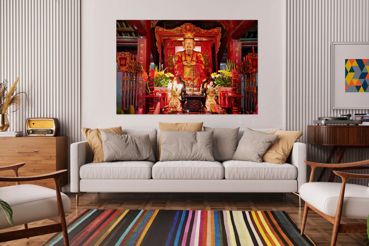 Statue in a temple in Hanoi Vietnam during the day