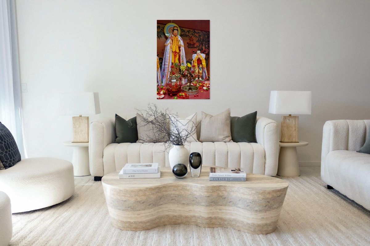 Offerings and prayers at a temple in Ho Chi Minh City
