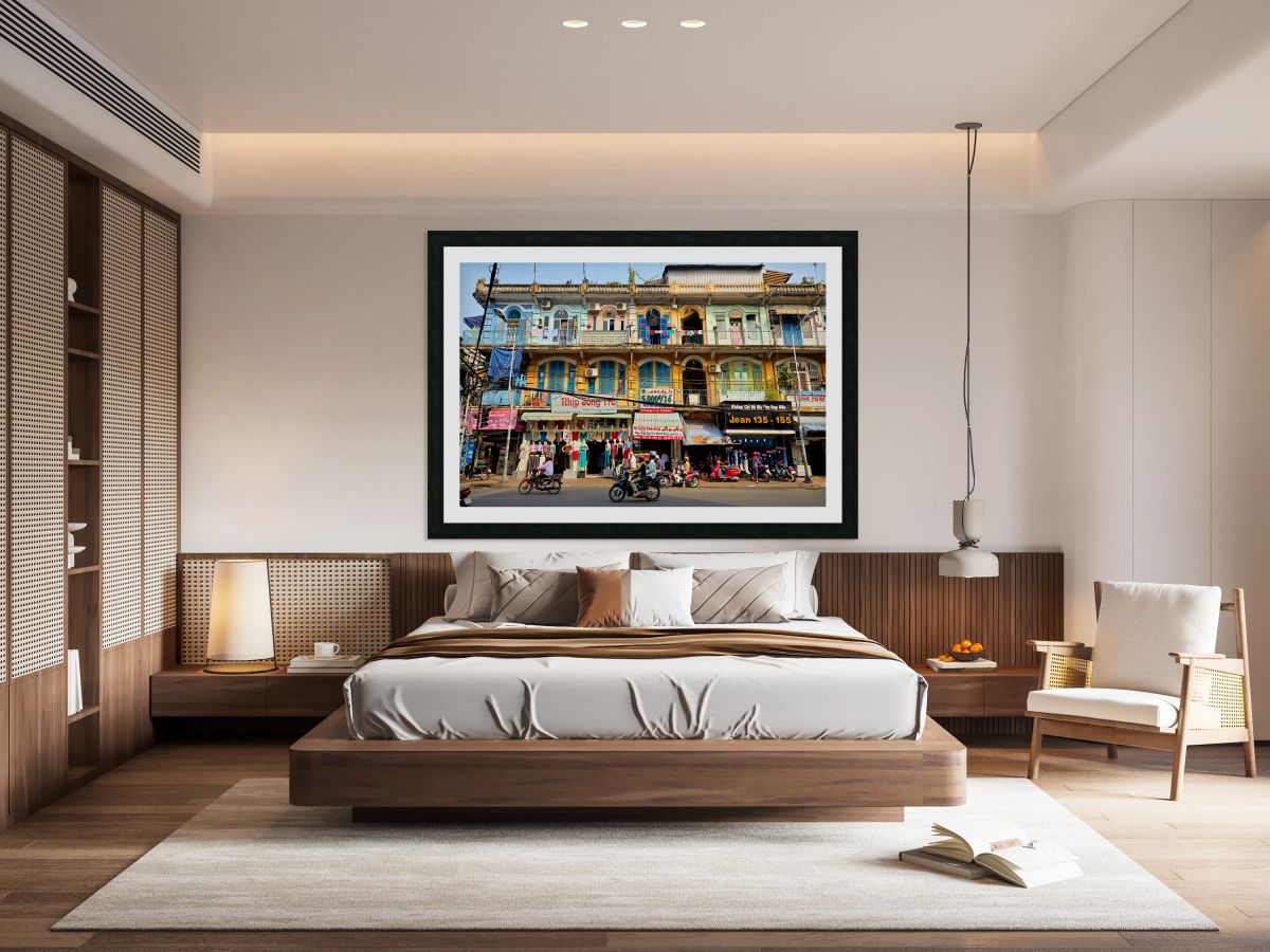 Shopping in Ho Chi Minh City streets during a sunny day