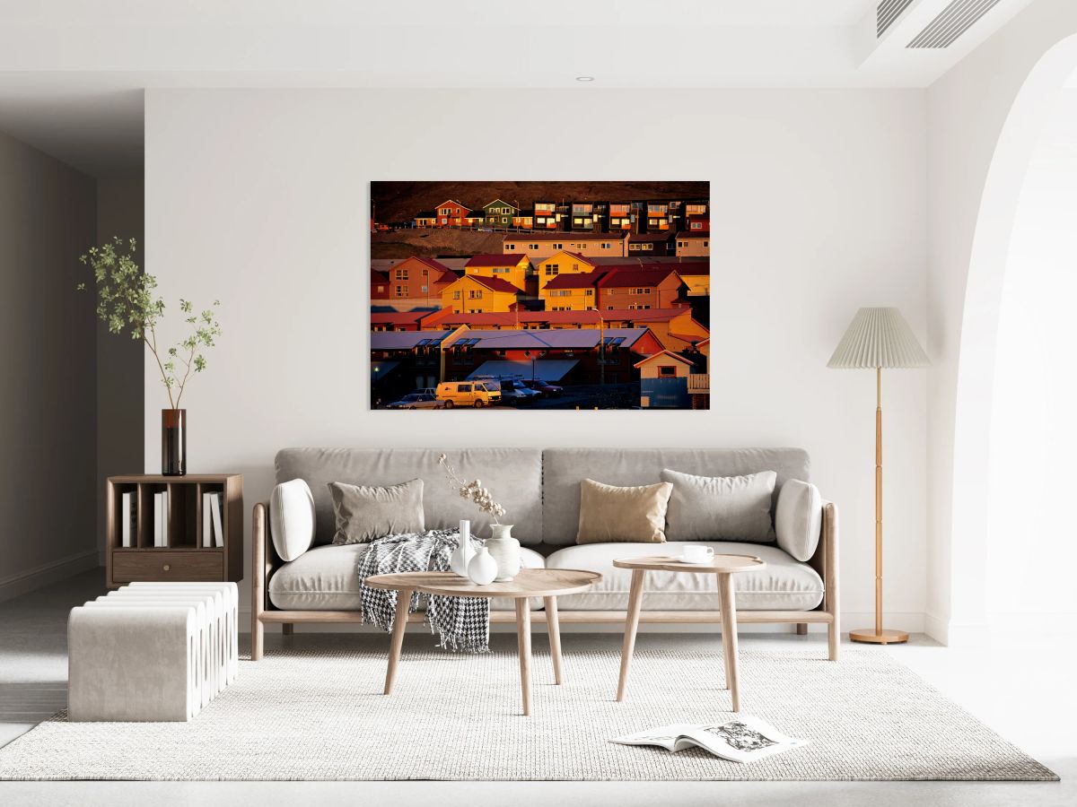 Colorful houses in Longyearbyen Svalbard Archipelago