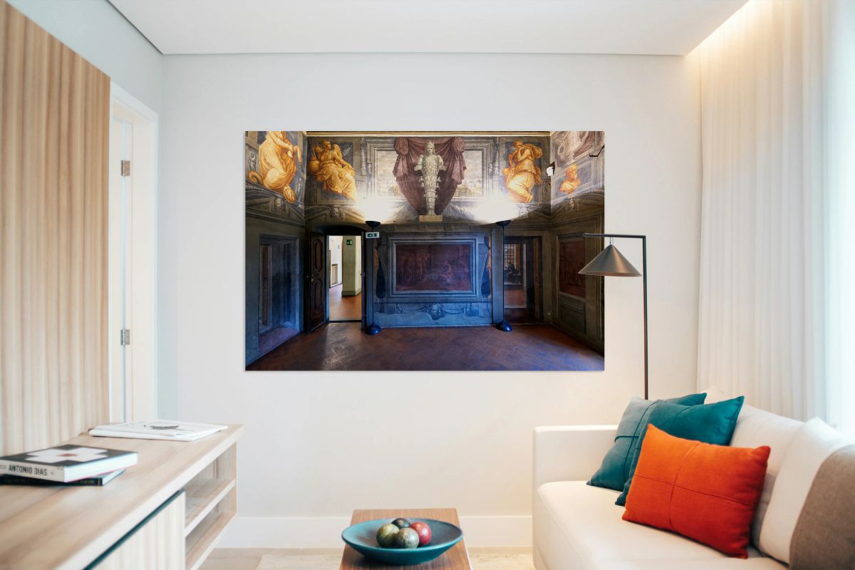 Vasari Home Museum interior with frescoes in Arezzo Tuscany