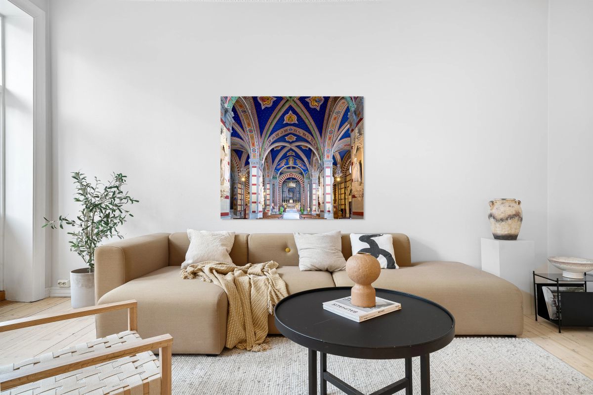 Basilica Santa Margherita interior in Cortona Italy