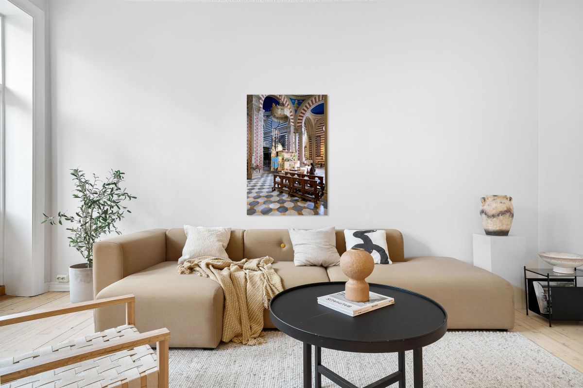 Inside the basilica santa margherita in cortona italy