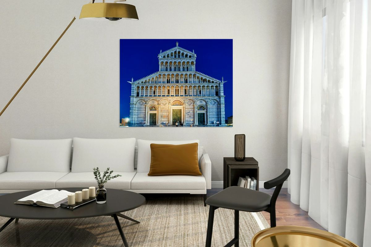 Pisa Cathedral at sunset in Piazza dei Miracoli