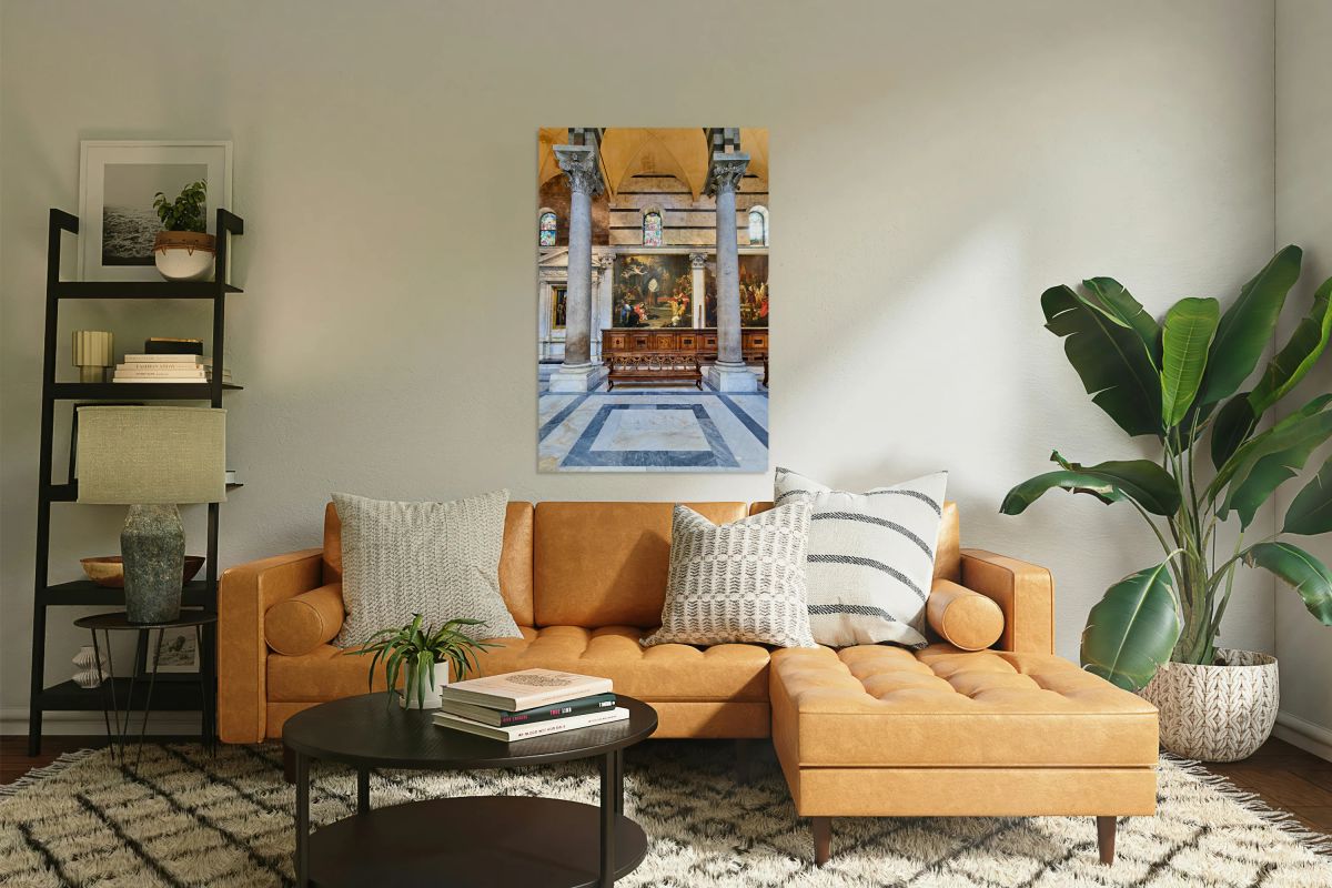 Exploring the interior of the Cathedral in Pisa Tuscany Italy