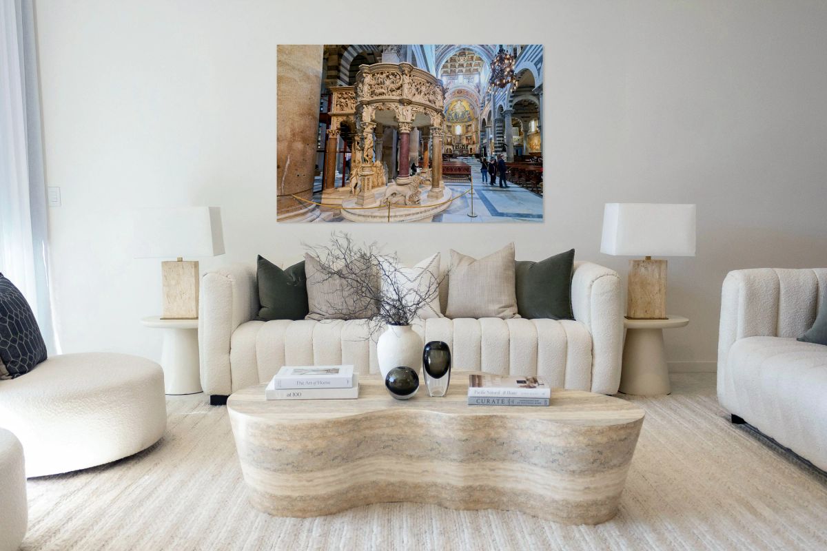 Pulpit sculpted by Giovanni Pisano in Pisa Cathedral Italy