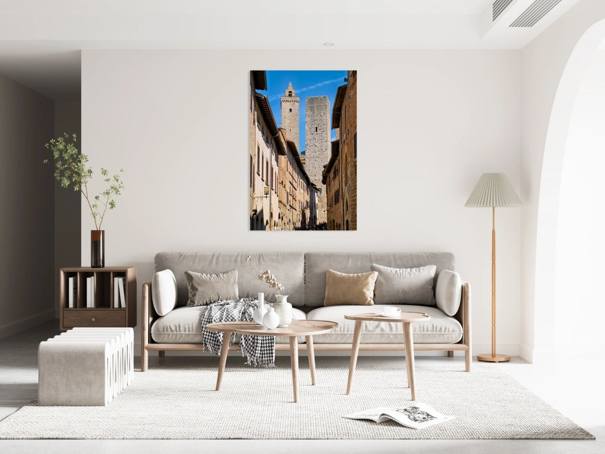Fine towers rise over San Gimignano streets in Tuscany