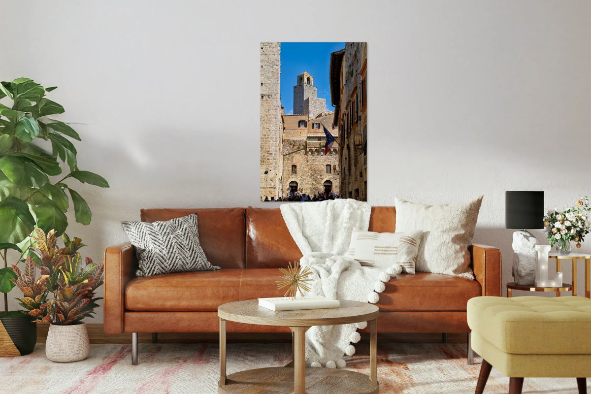 Fine towers rise above streets in San Gimignano Tuscany