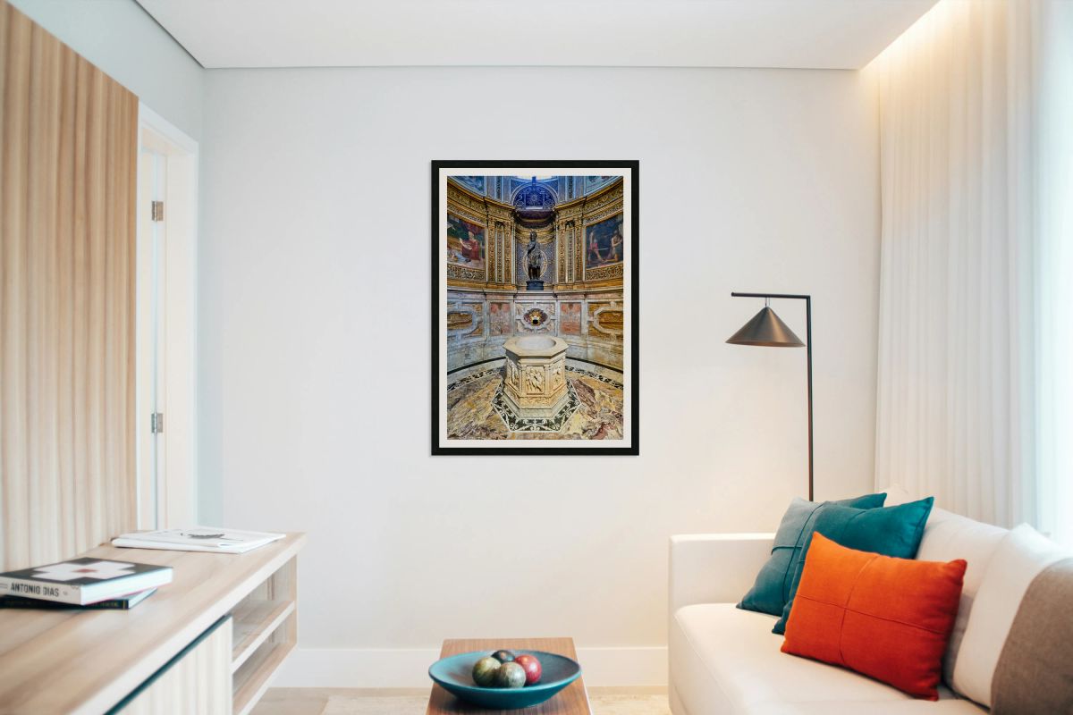 Statue of san giovanni battista in siena cathedral tuscany