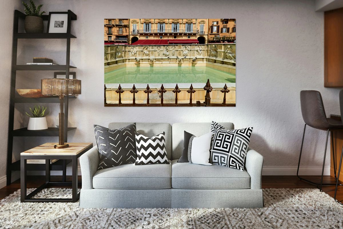 Joy at Fonte Gaia in Piazza del Campo Siena Italy