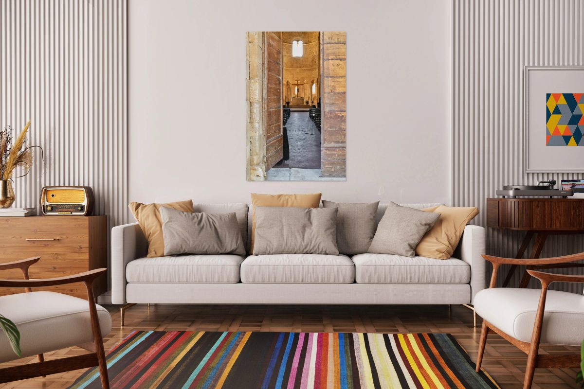 View inside Abbey of SantAntimo in Val dOrcia Italy