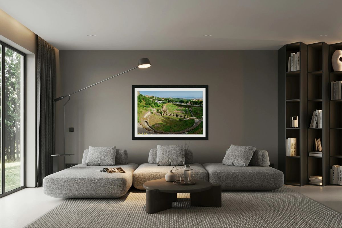 Roman theatre ruins in Volterra Tuscany Italy