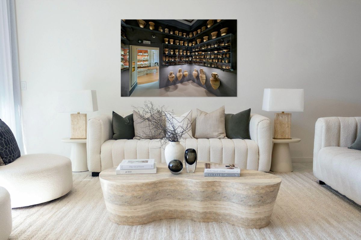 Cinerary urns in Guarnacci Museum of Etruscan artifacts