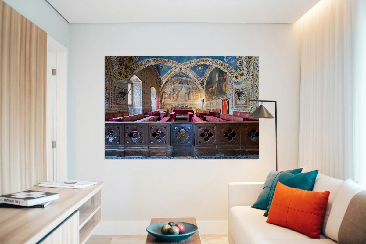 Visit the frescoed Hall of the Council in Volterra Tuscany