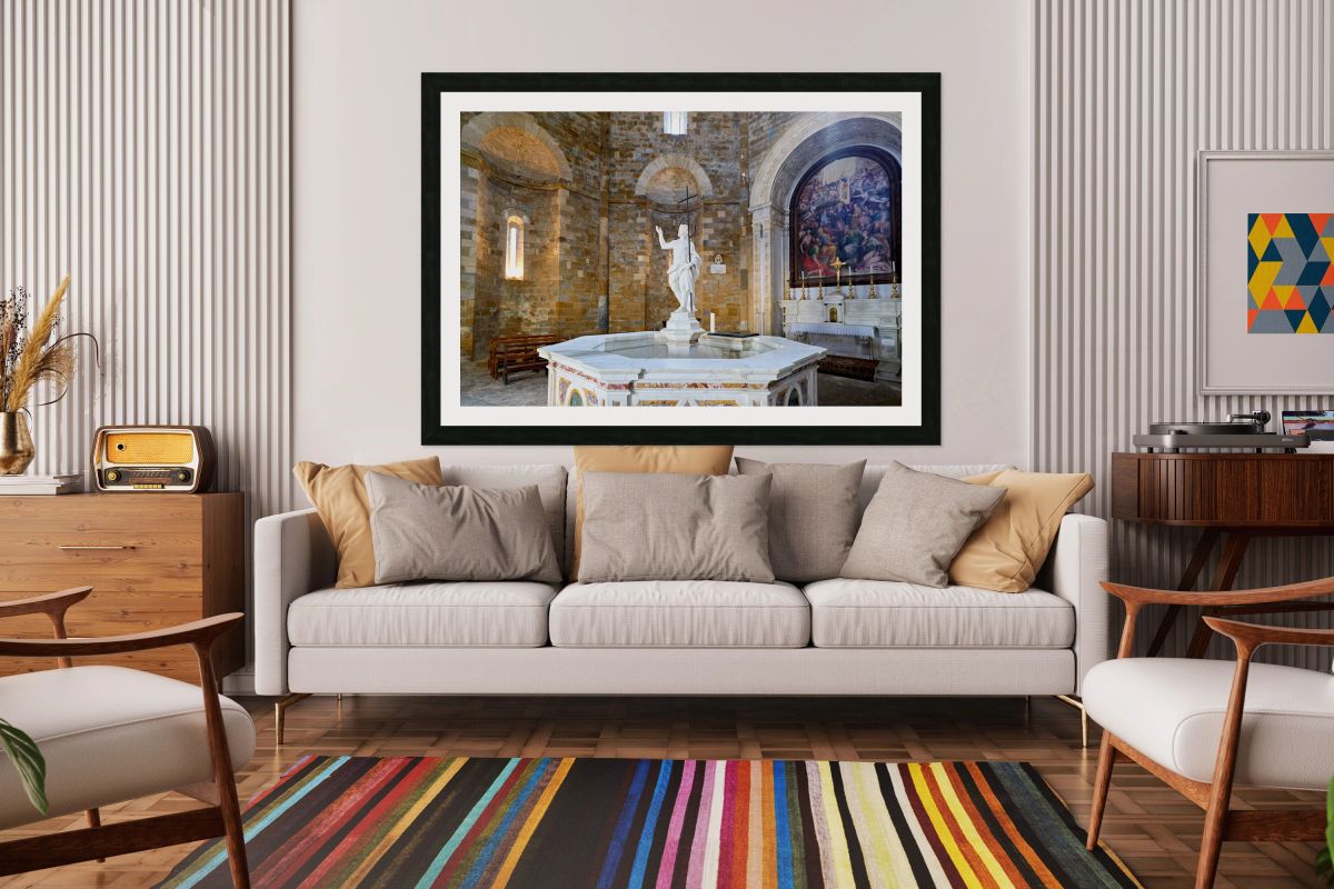 Baptistery of San Giovanni located in Volterra Tuscany Italy