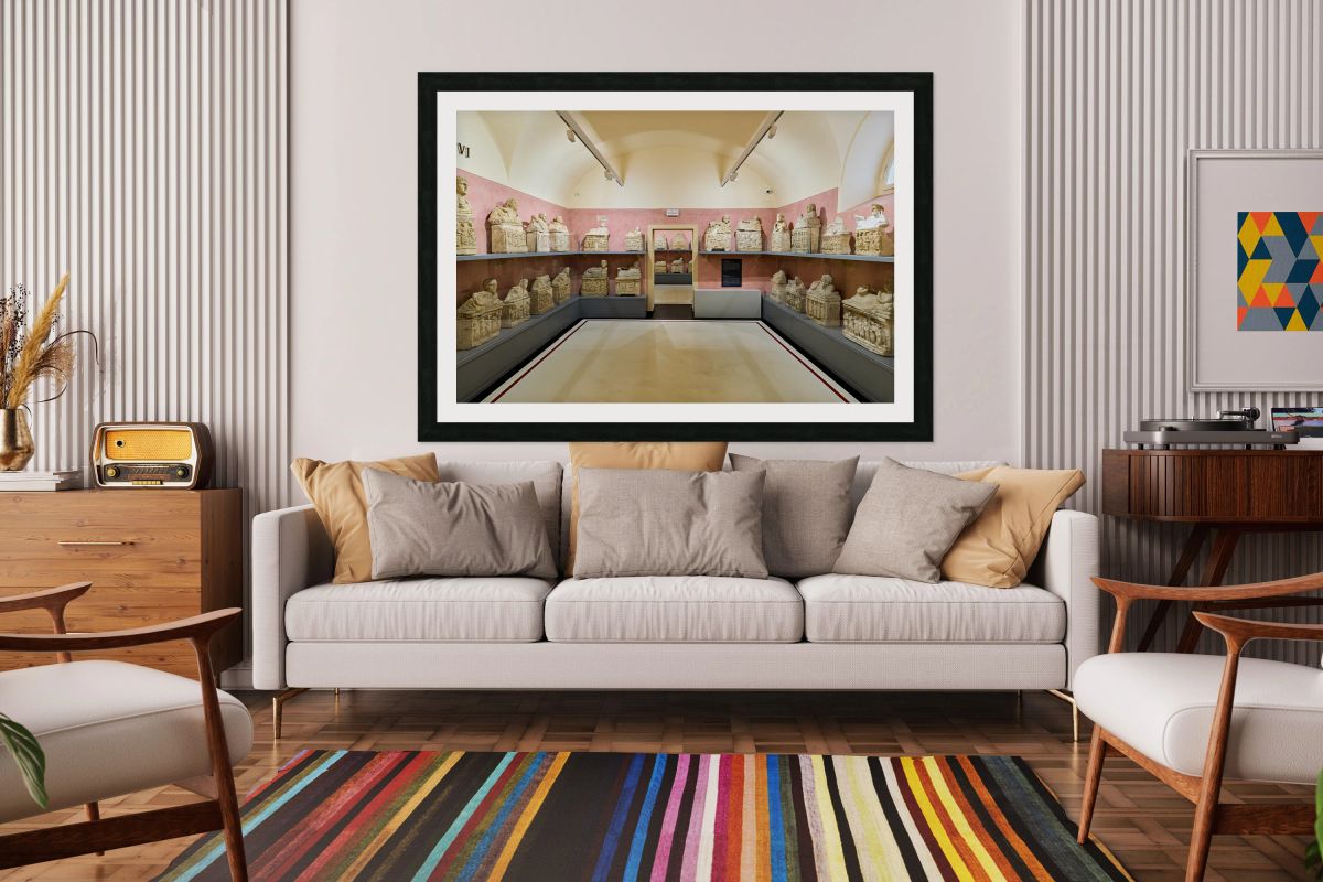 Exploring Etruscan cinerary urns at Guarnacci Museum in Volterra