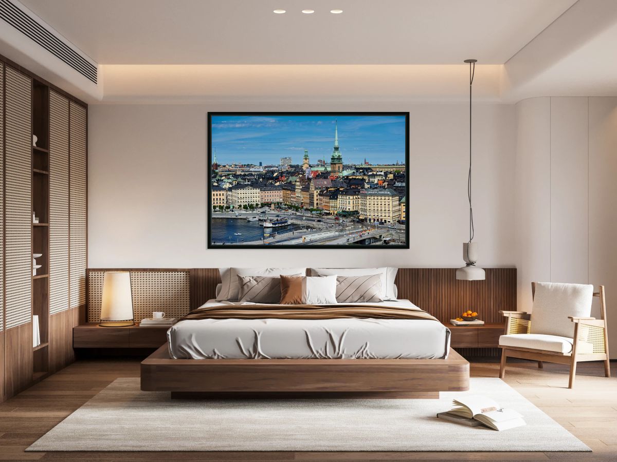 View from above of Riddarholmen Island in Stockholm city