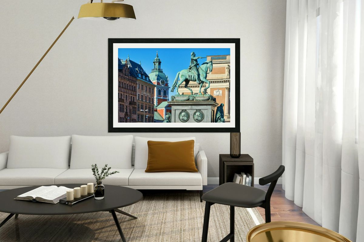 View of historic center in old town located in Stockholm Sweden