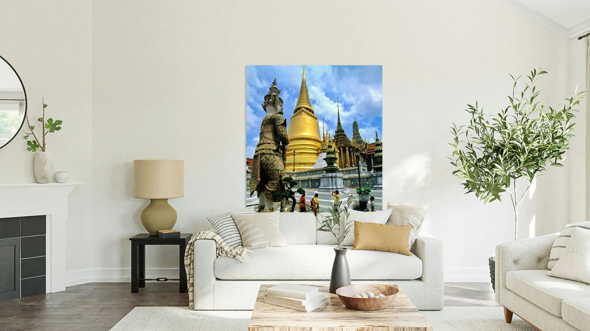 Wat Phra Kaew in Bangkok with visitors exploring the site