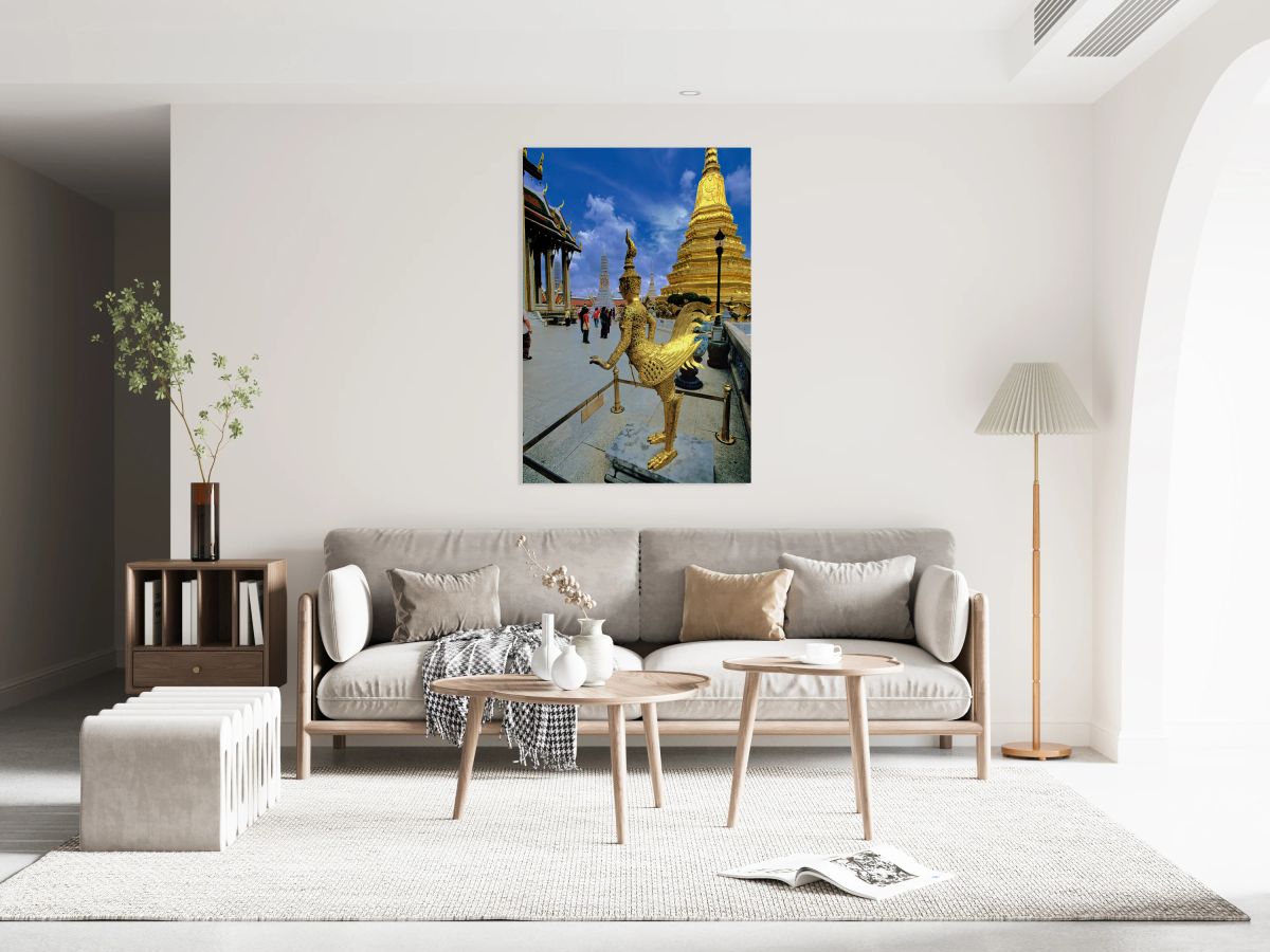 Visit to Wat Phra Kaew in Bangkok with golden statues