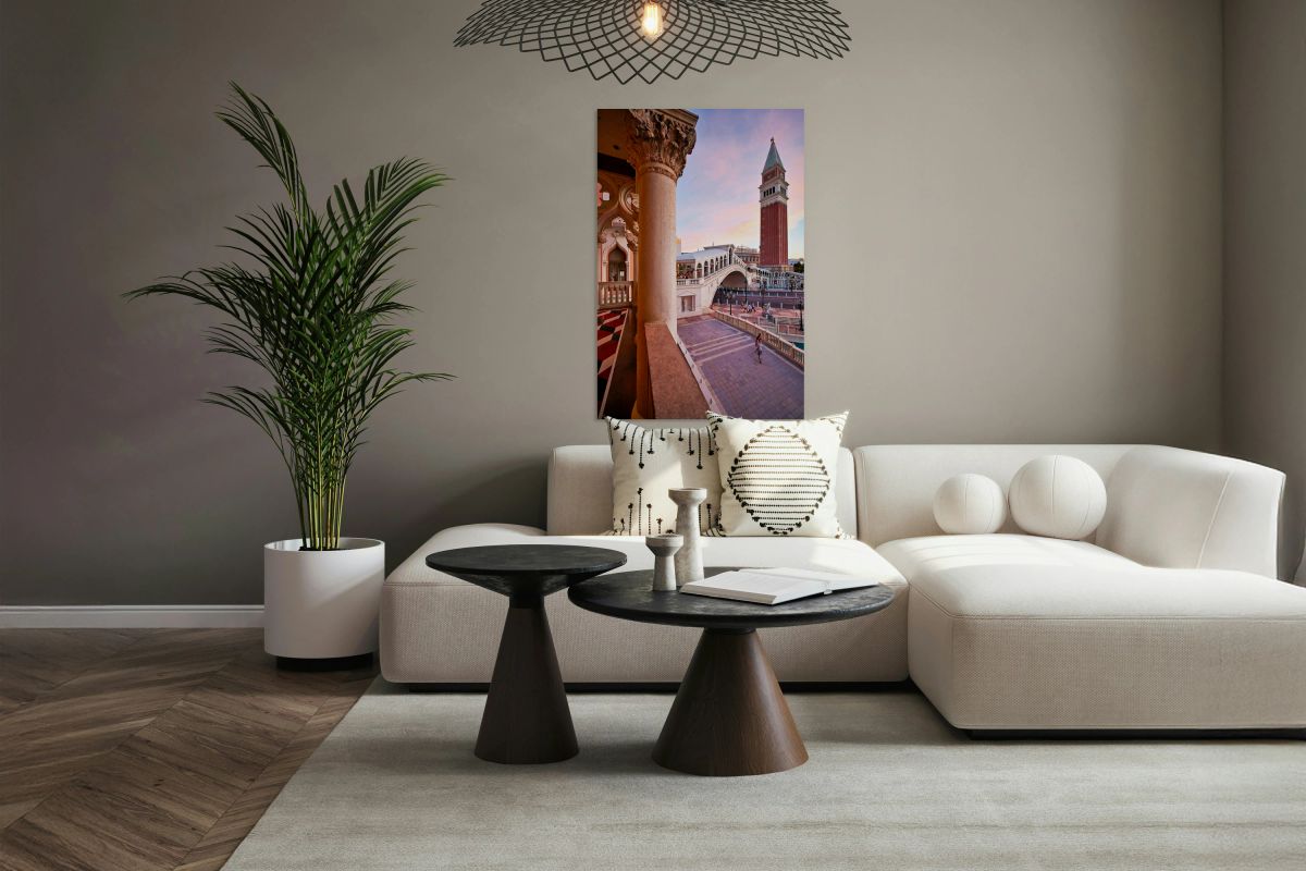 Venetian Hotel in Las Vegas at sunset with architecture views