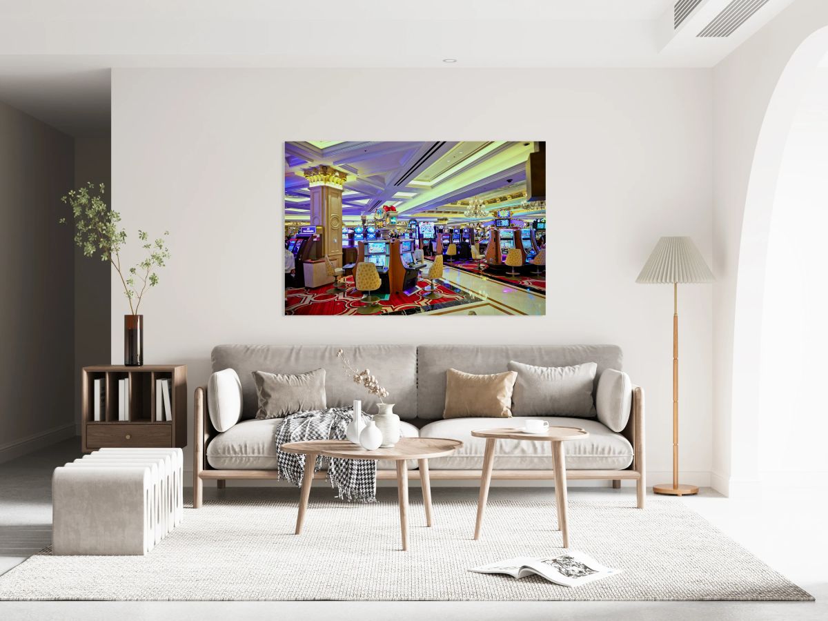 Slot machines in action at Venetian Hotel in Las Vegas