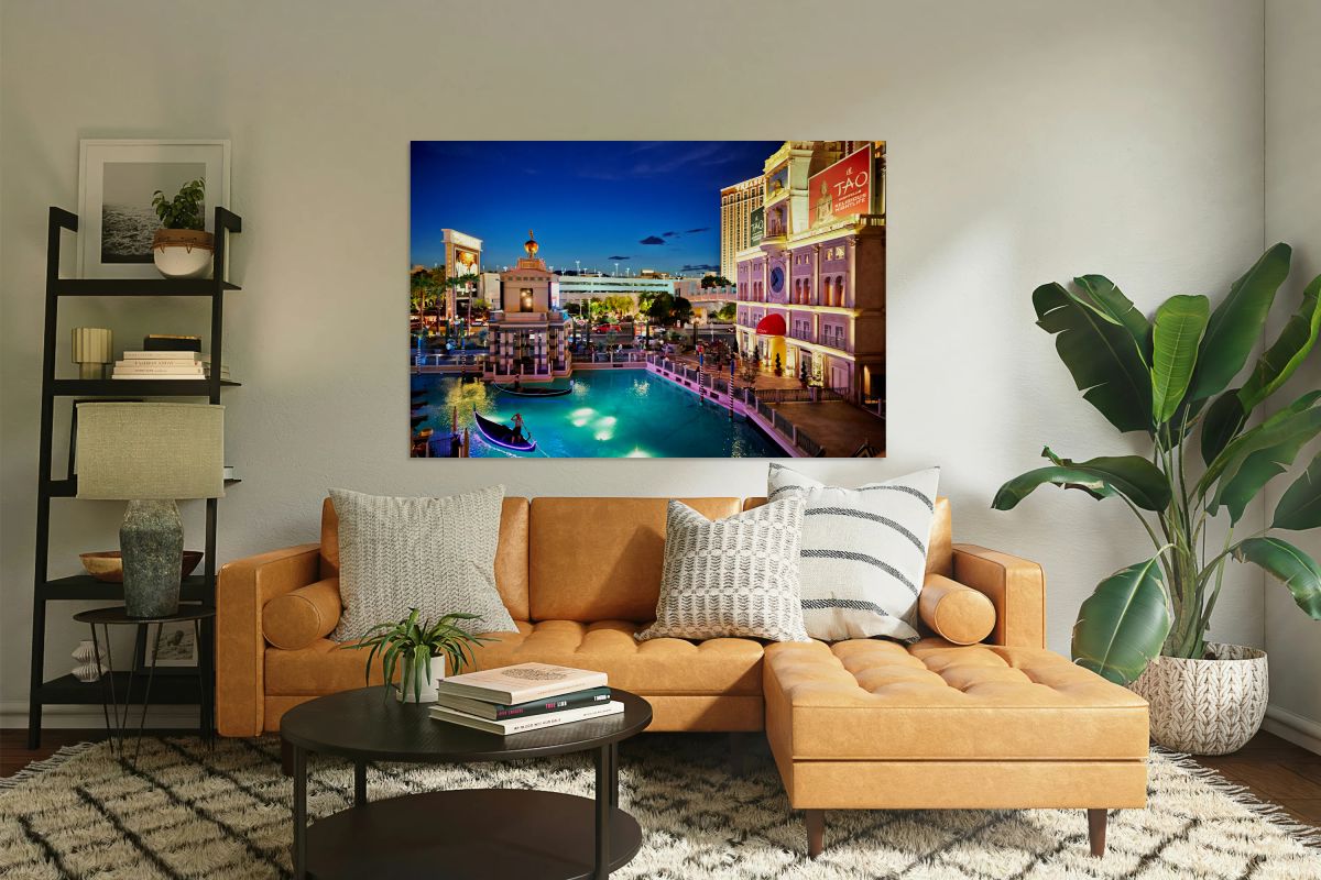 Evening view of the Venetian Hotel in Las Vegas