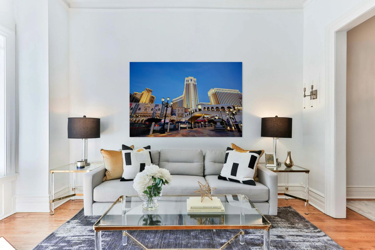 Venetian Hotel in Las Vegas during sunset view