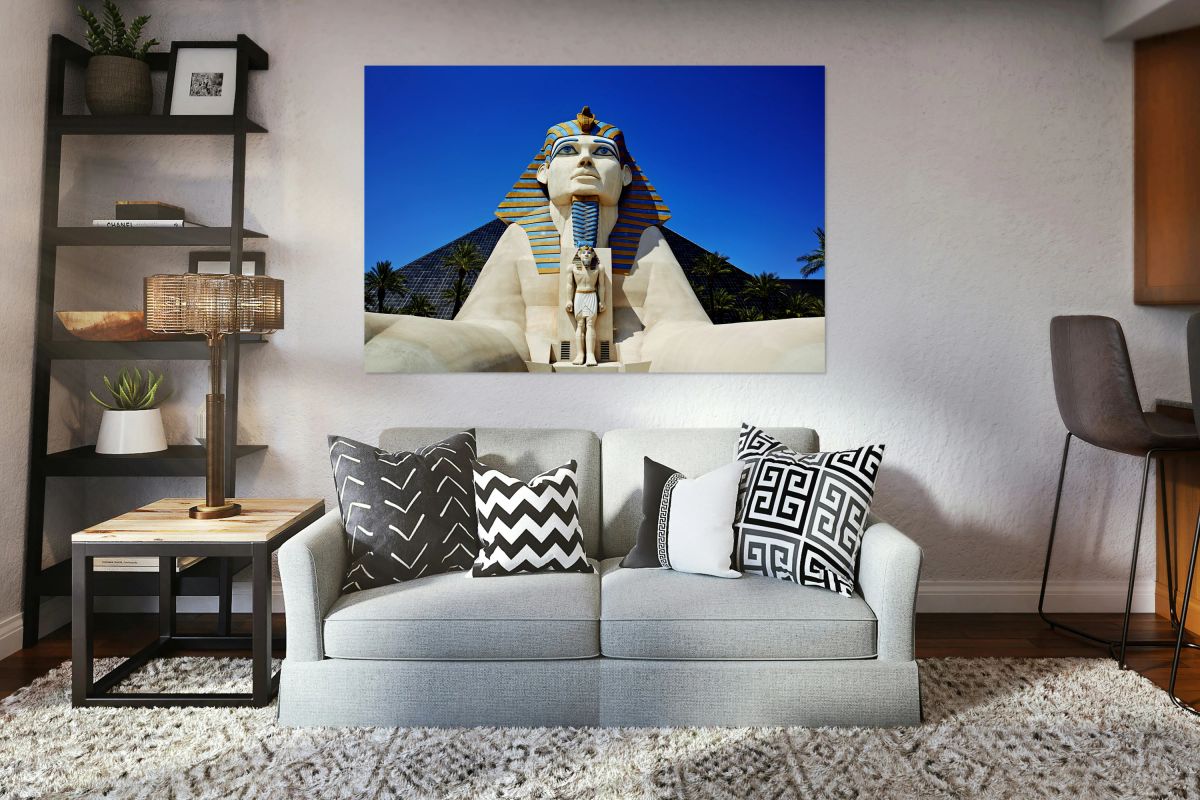 Luxor Hotel and Casino at Las Vegas in bright sunlight