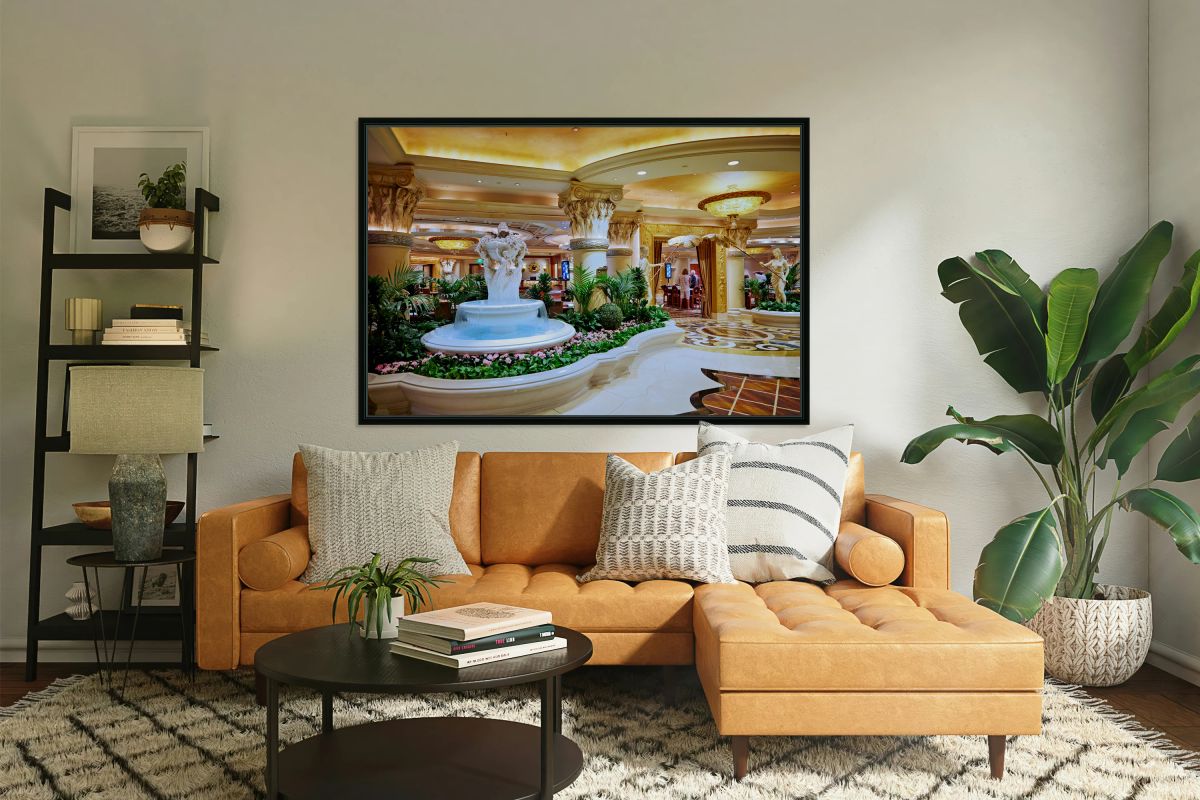Fountain and decor inside Caesars Palace in Las Vegas