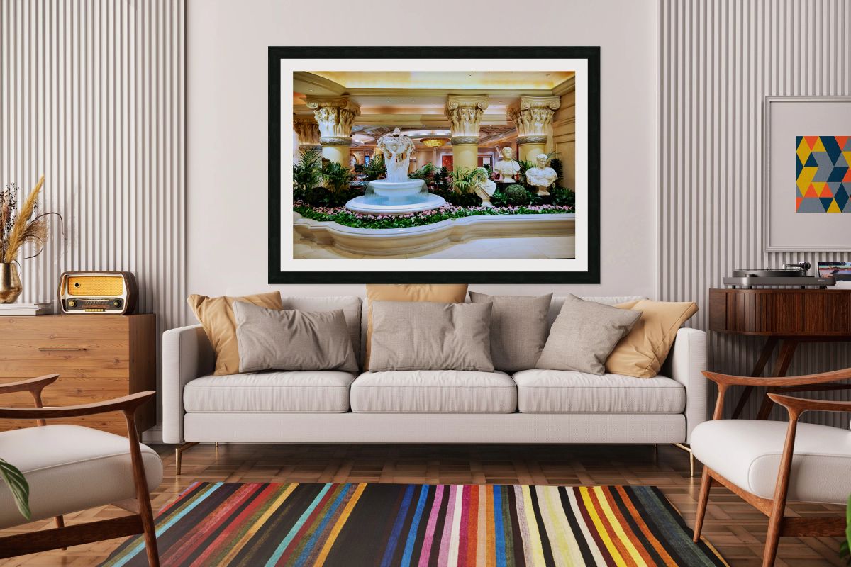 Caesars Palace fountain and statues in Las Vegas