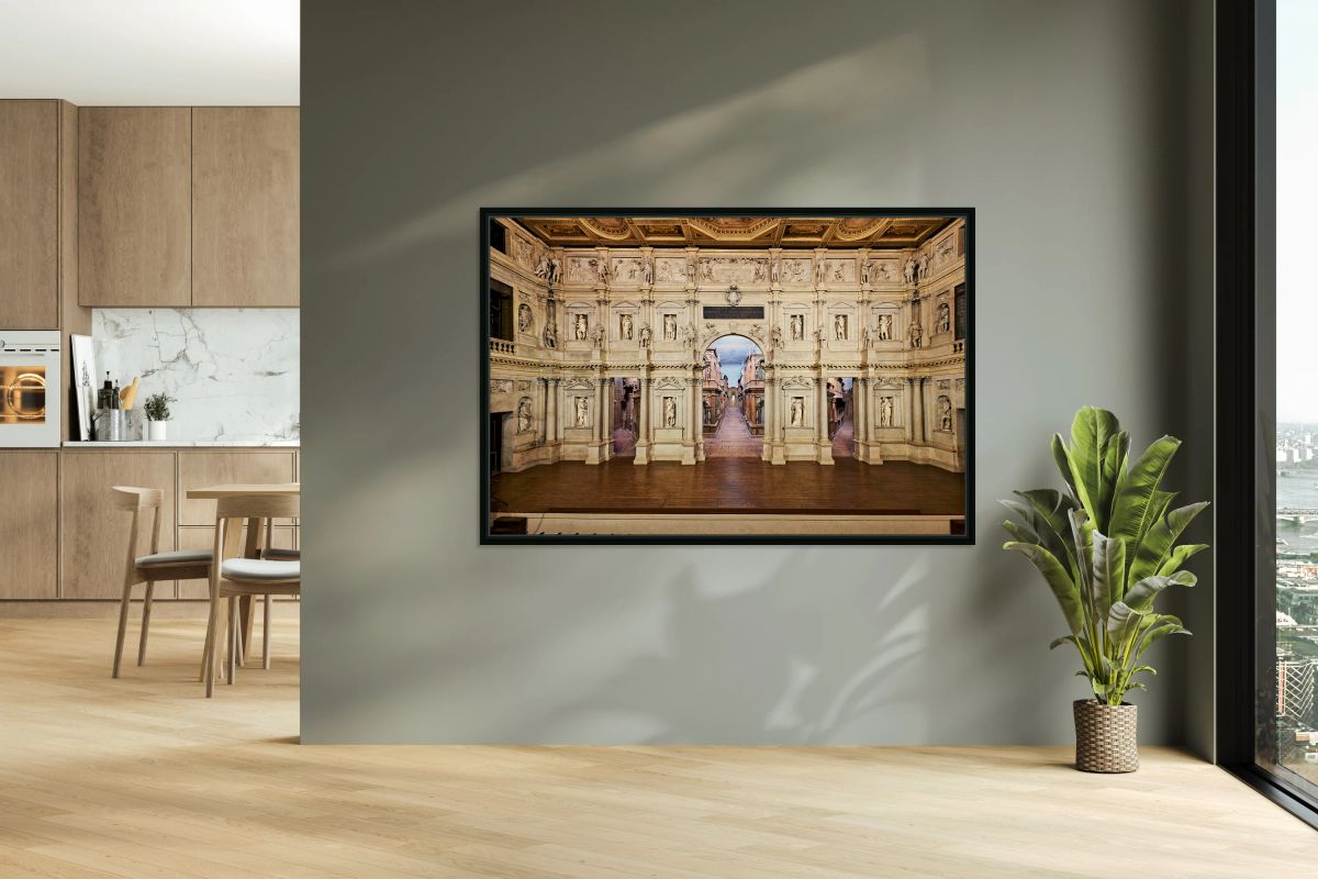 Exploring interiors of Teatro Olimpico in Vicenza Italy