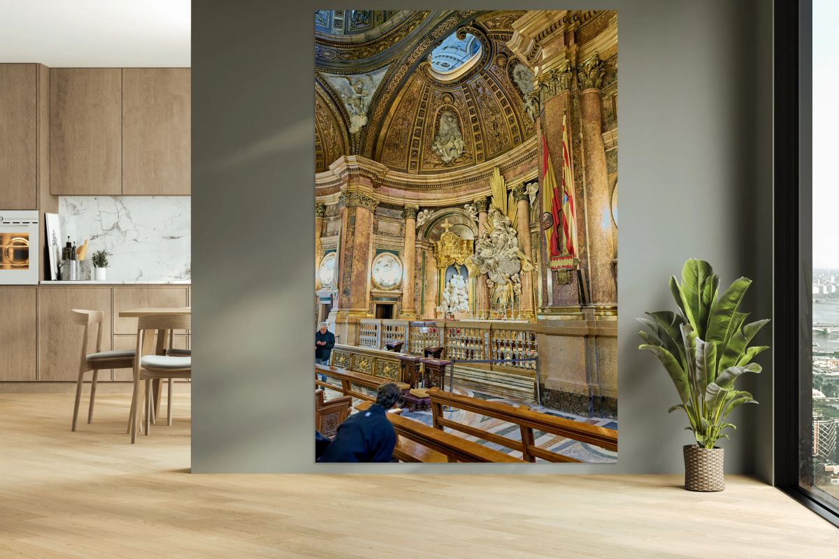 Visitors explore the Cathedral Basilica in Zaragoza