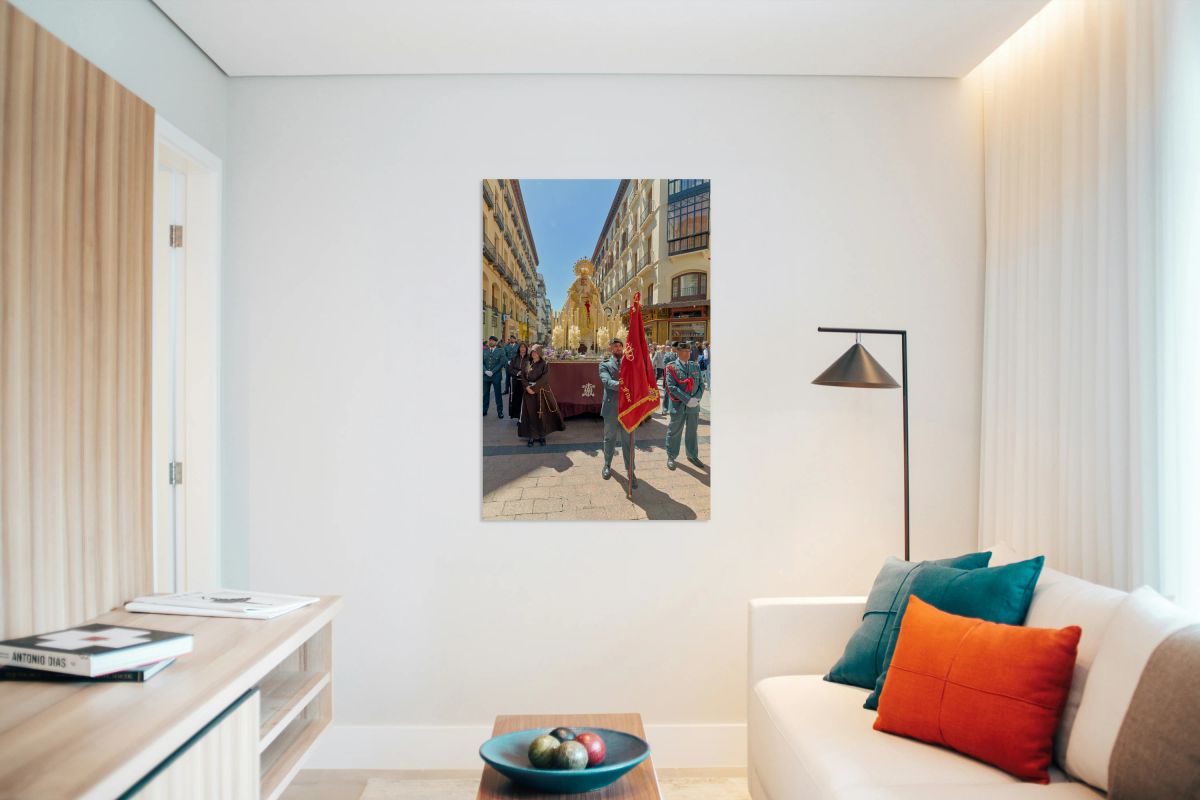 Procession during Easter Holy Week in Zaragoza Spain