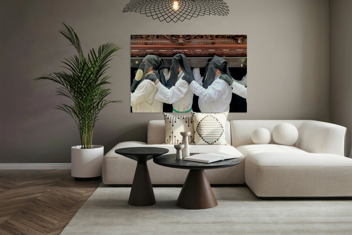 Procession in Zaragoza during Easter Holy Week events