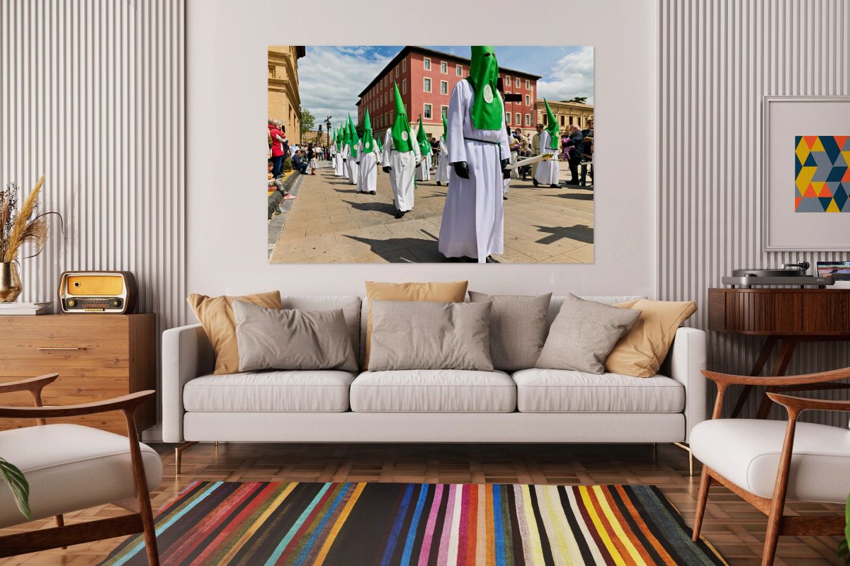 Processions during Easter Holy Week in Zaragoza Spain