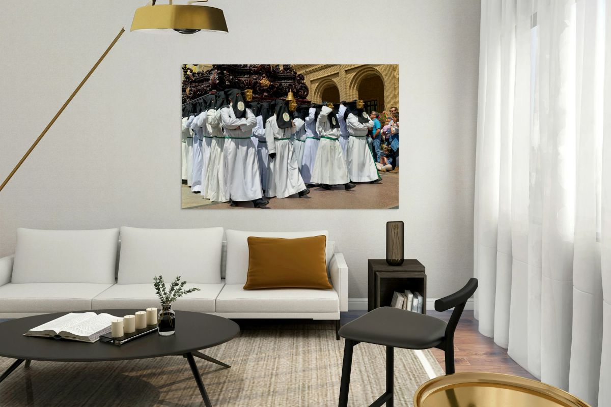 Processions during Easter Holy Week in Zaragoza Spain