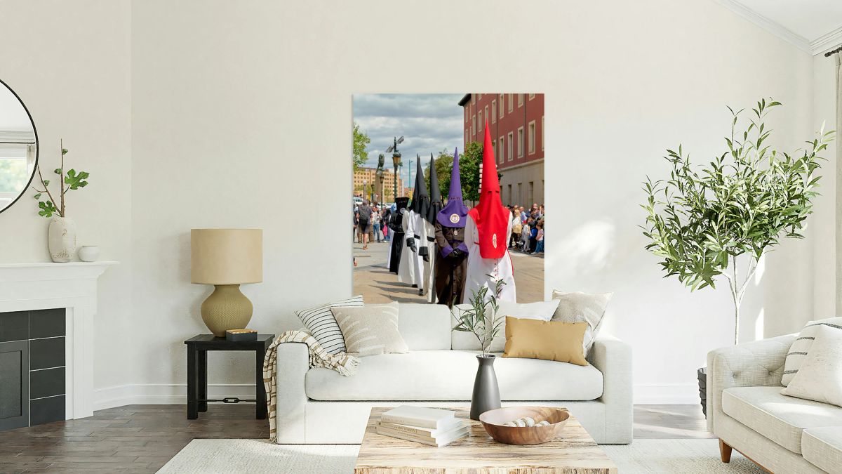 Processions during Easter Holy Week in Zaragoza Spain